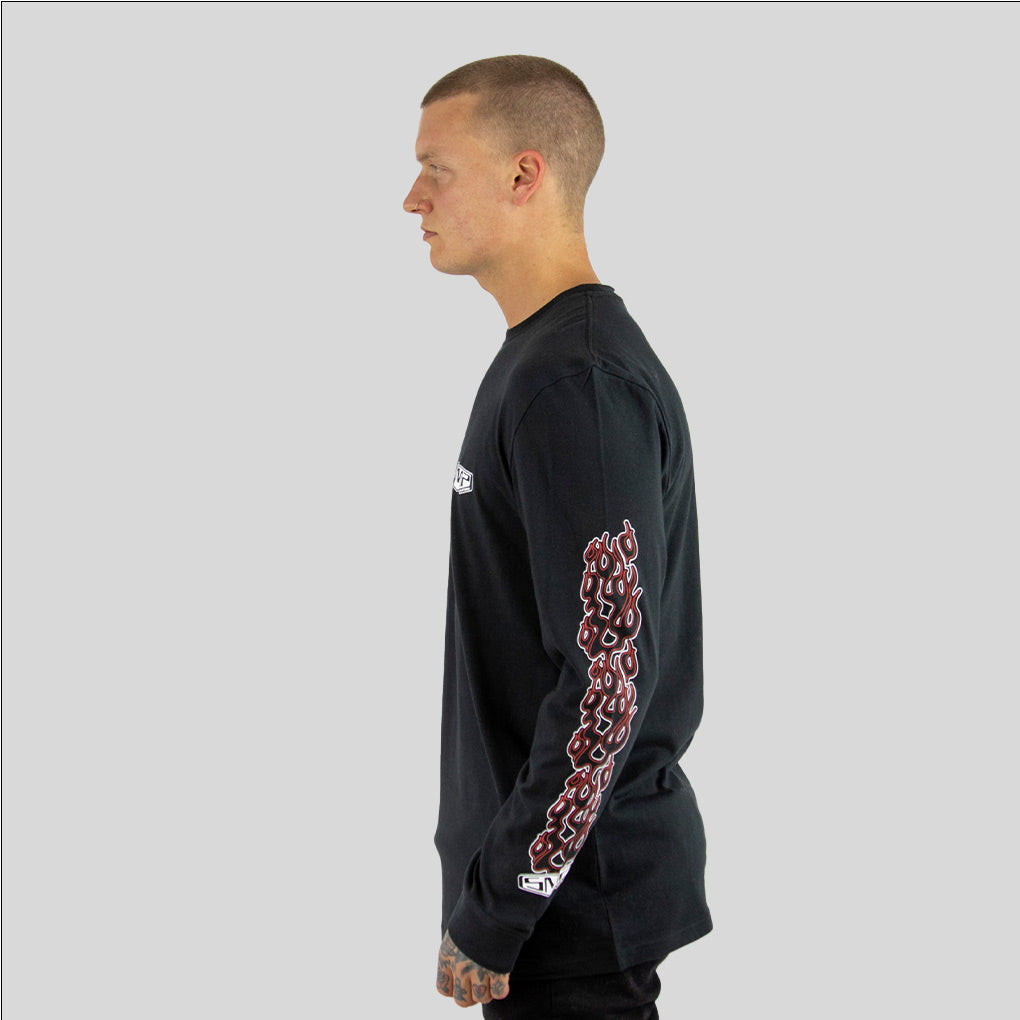 SALVO SMP mens long sleeve tee BLACK - smpclothing