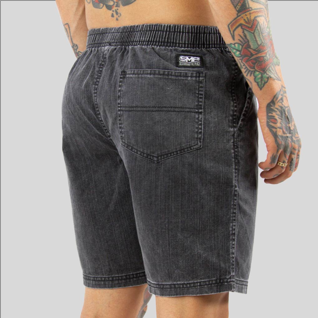 UNDERGROUND SMP elastic waist denim volley CHARCOAL - smpclothing