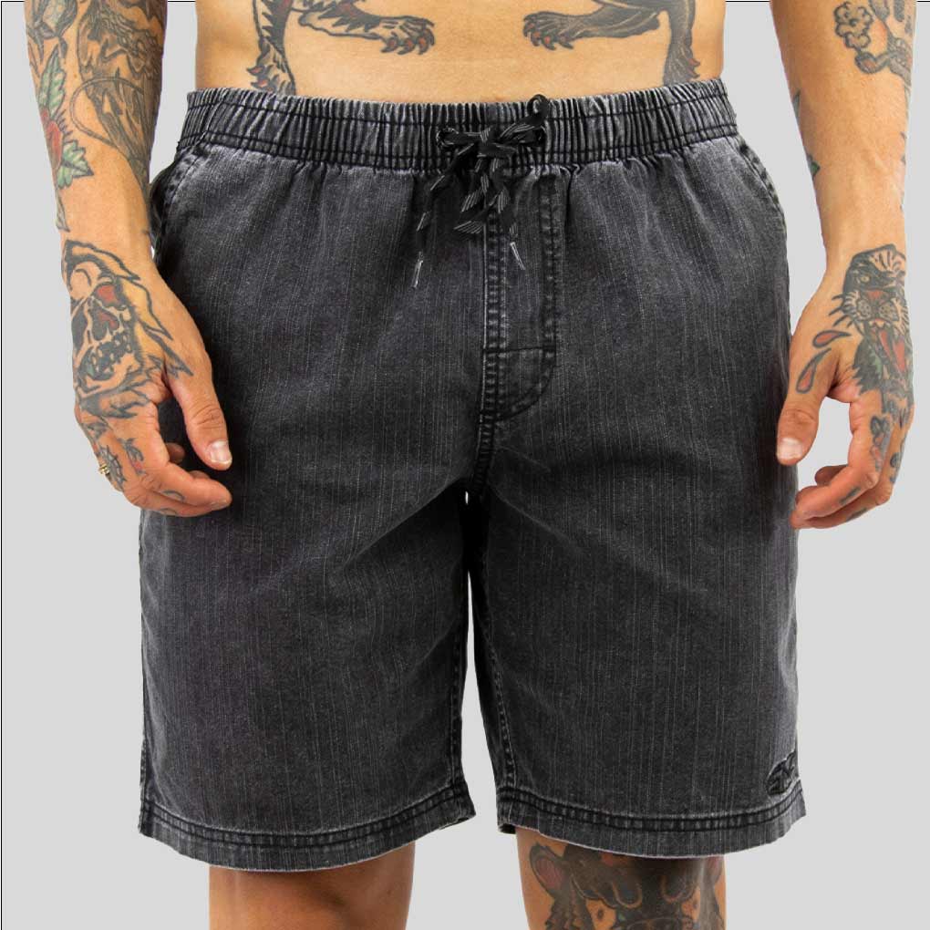 UNDERGROUND SMP elastic waist denim volley CHARCOAL - smpclothing