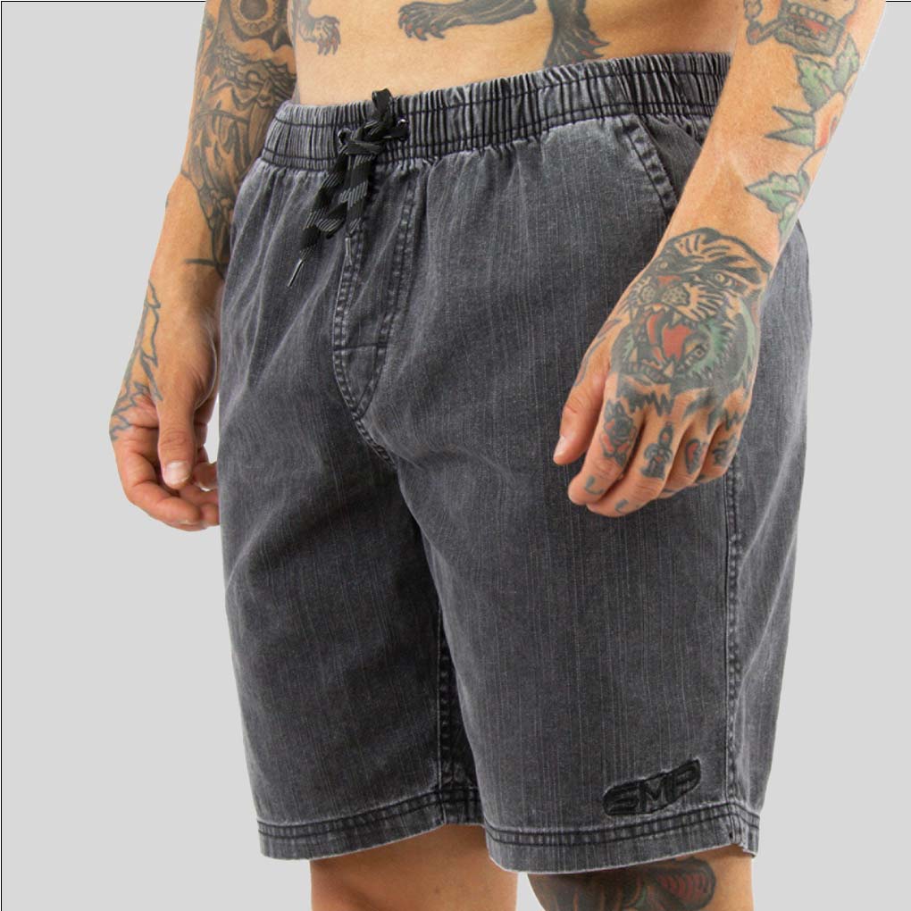 UNDERGROUND SMP elastic waist denim volley CHARCOAL - smpclothing