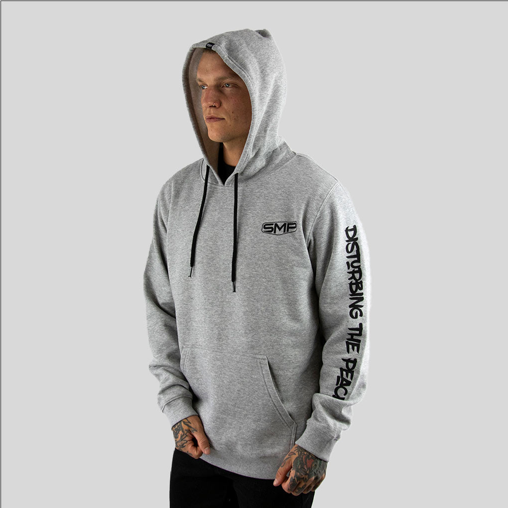 REBUTTAL SMP mens pull over hoodie LT GRY MLE - smpclothing