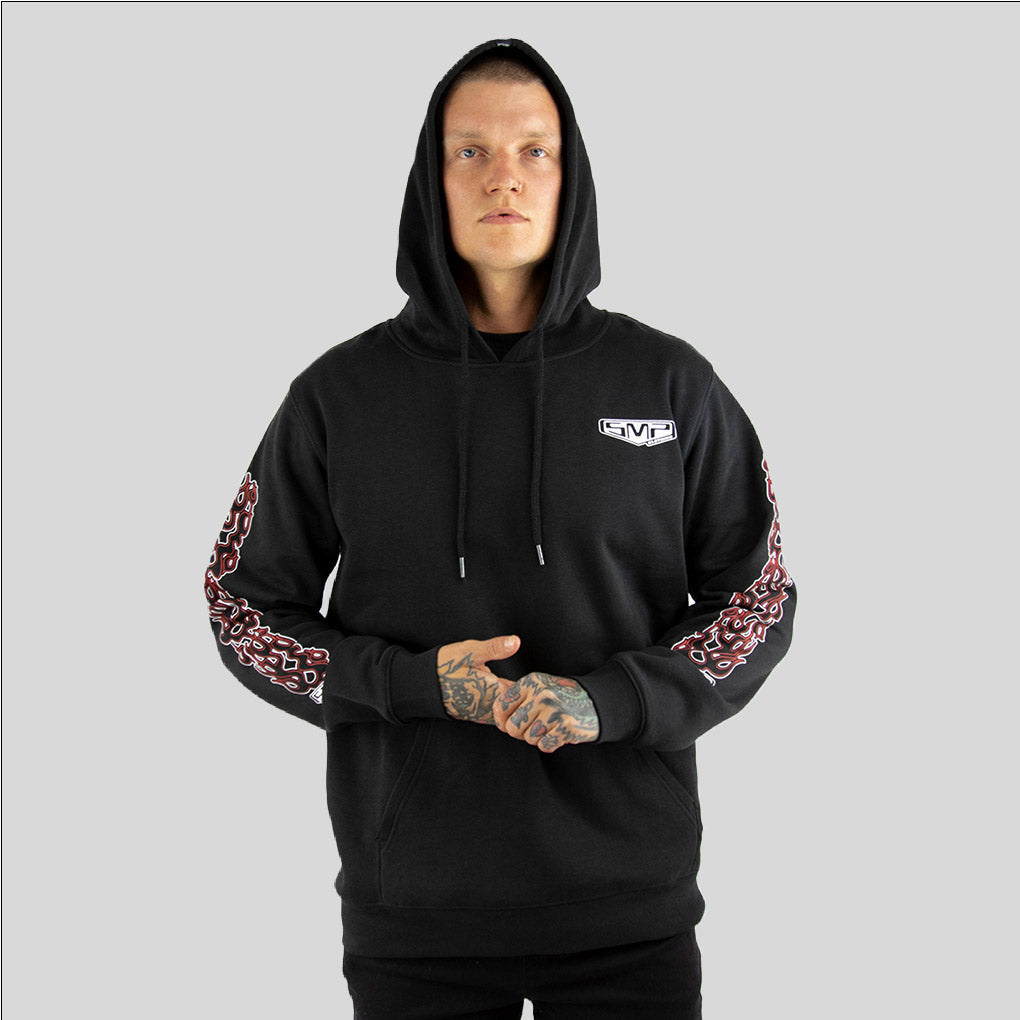 SUPERFIRE SMP mens pullover hoodie BLACK - smpclothing